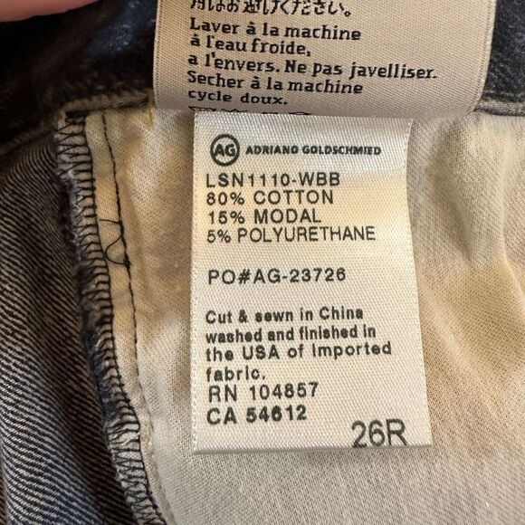 AG ADRIANO GOLDSCHMIED Women Digital Luxe Stilt Cigarette Leg Jeans Blue Size 26 - Picture 14 of 14